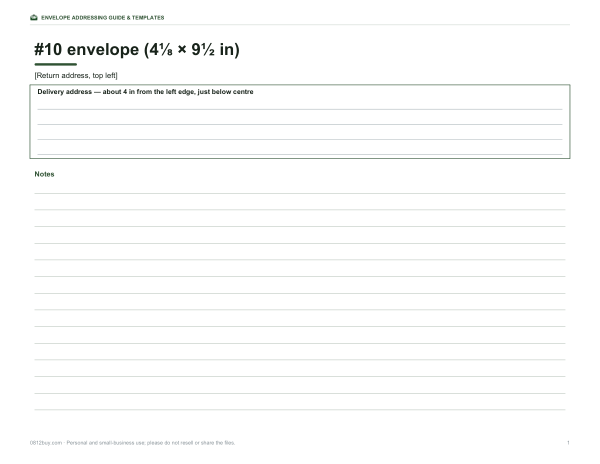 Preview of Printable Envelope Addressing Templates